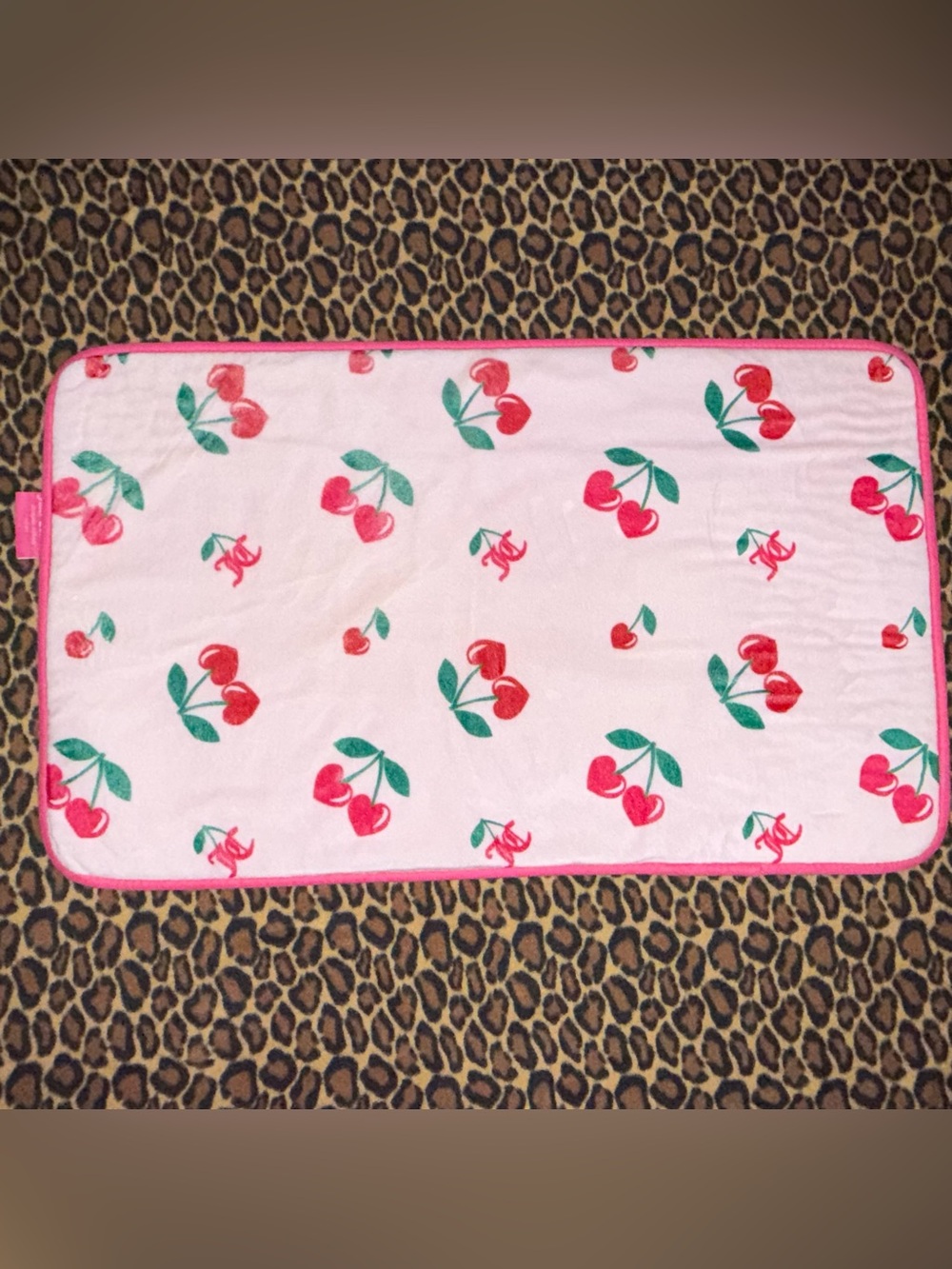 Juicy Couture Cherry Print Bathroom Mat Preowned